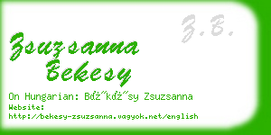 zsuzsanna bekesy business card